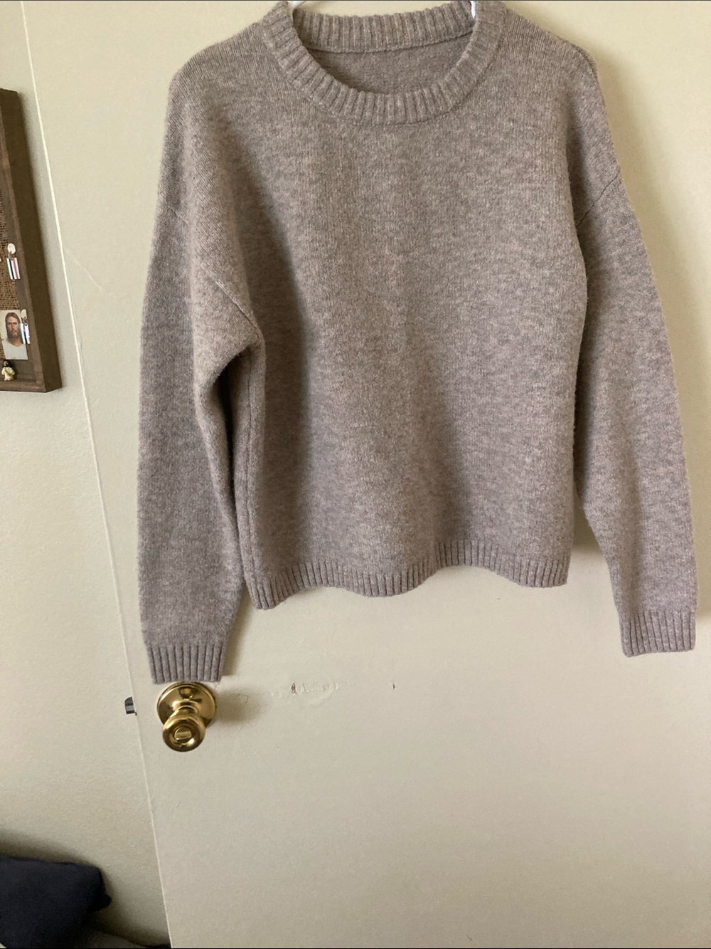 Everyday Crewneck Sweater in Taupe